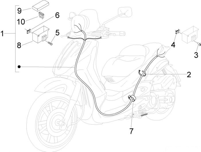 Piaggio Hauptkabelbaum Beverly 125 Tourer