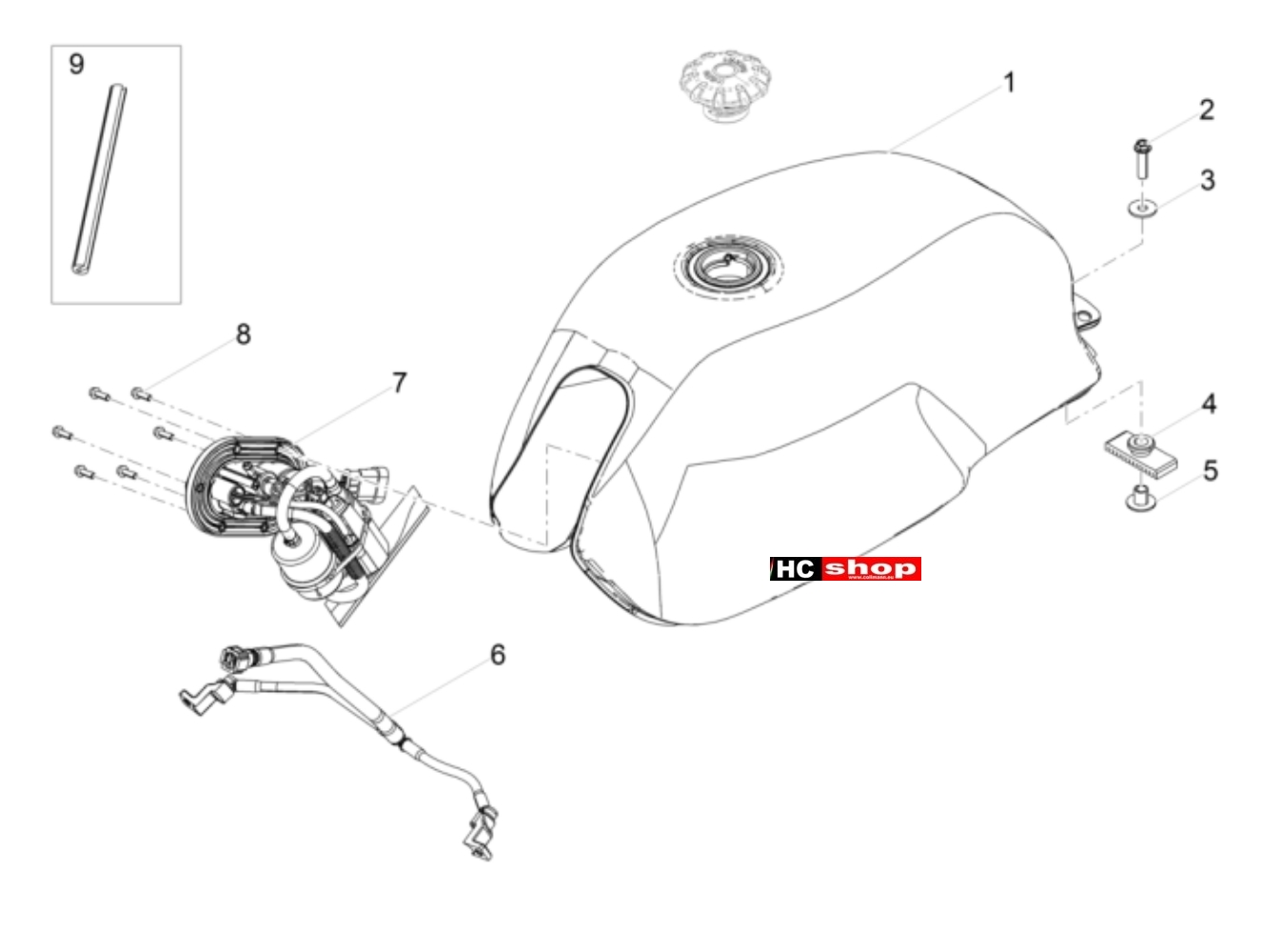 Moto Guzzi V7 III Night Pack 750 Kraftstofftank – Benzintank Bronze lackiert Farbe: Bronze Geschliffen [BL]
Technische Spezifikationen: Mit Aufkleber [D]