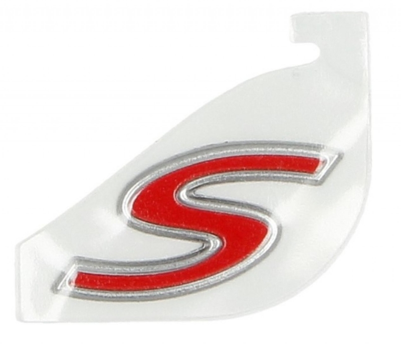 6 - Schild "S" Farbe: White 544 [544]Schwarz Abisso 85/C [85/C]Grey mouse - HY [HY]Modellversion: Sport version [S]