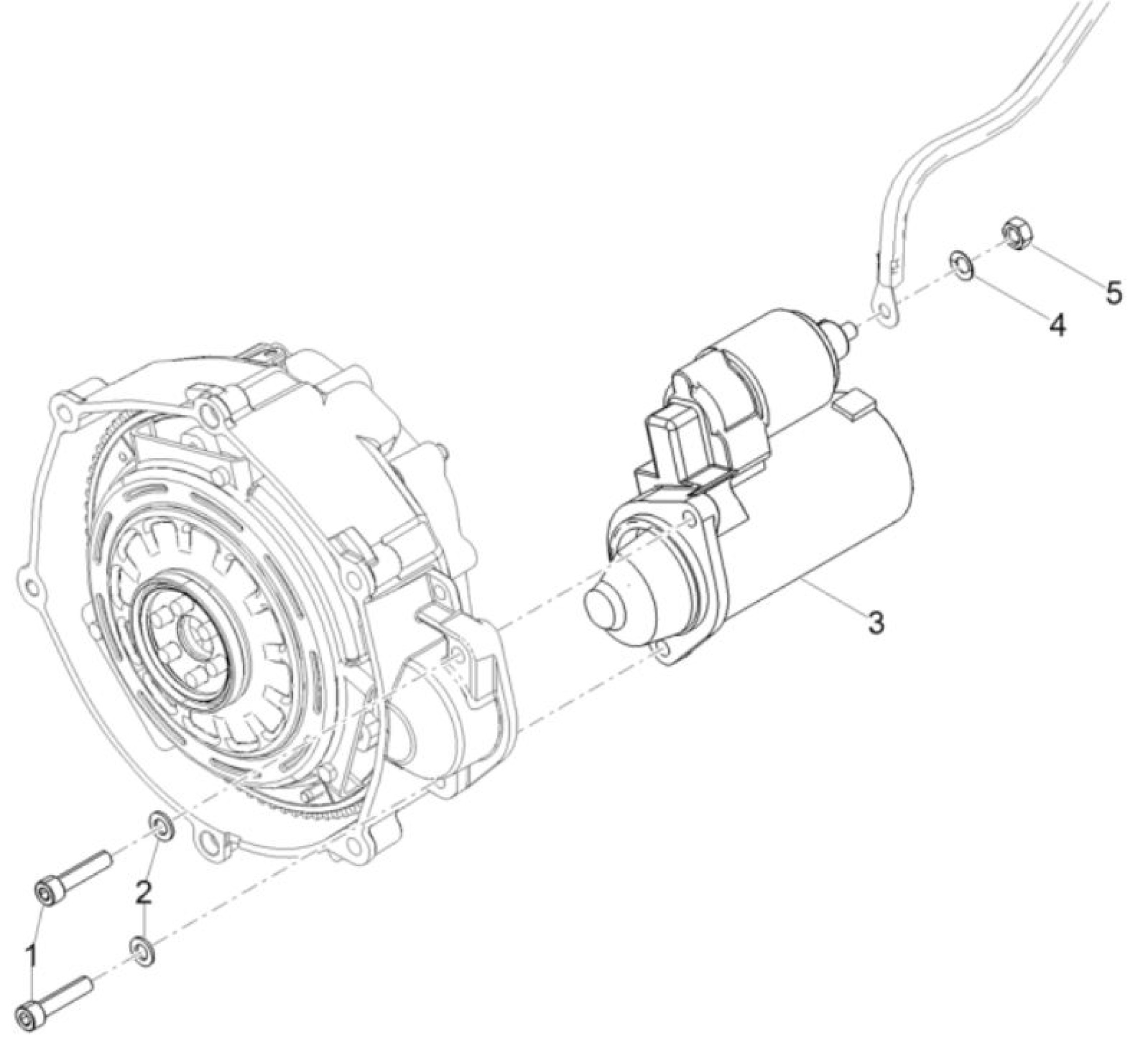 Explosionszeichnung Moto Guzzi V85 TT E5 / V85 TT Strada E5 / V85 TT Travel E5 Anlasser