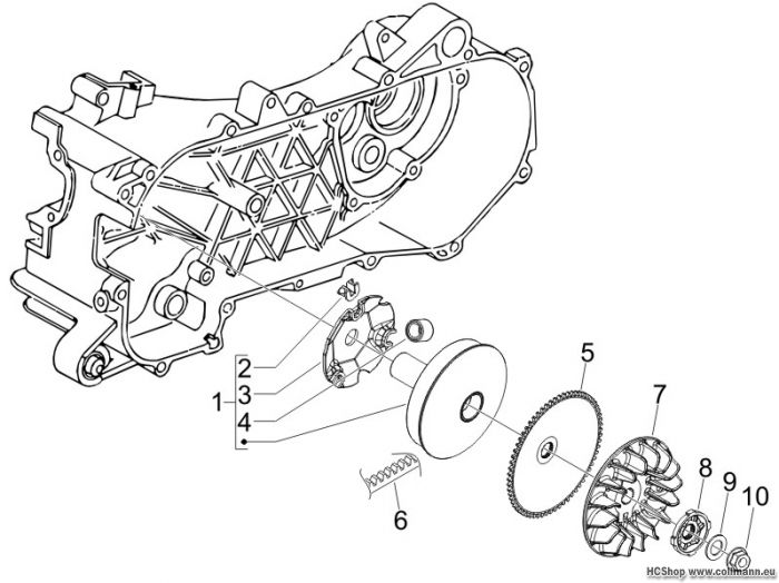 Piaggio Antriebsriemenscheibe Fly 50 4T
