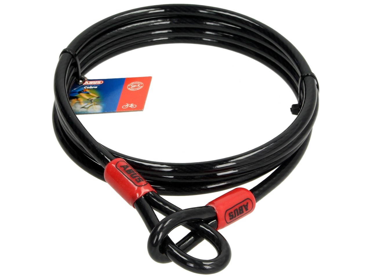 ABUS Schlaufenseil Cobra, 8 mm, 2 m, schwarz/rot