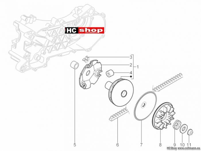 Piaggio Antriebsriemenscheibe TPH 50