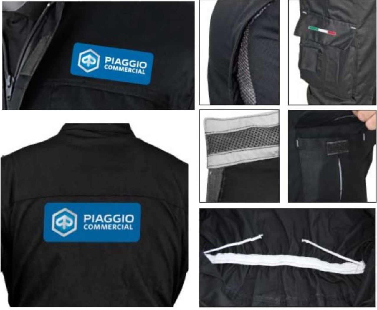Piaggio Overall Herren Commercial, Werkstattbekleidung, schwarz