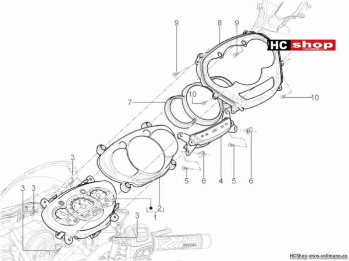 Piaggio Cockpitinstrumente - Cruscotto YOUrban 300