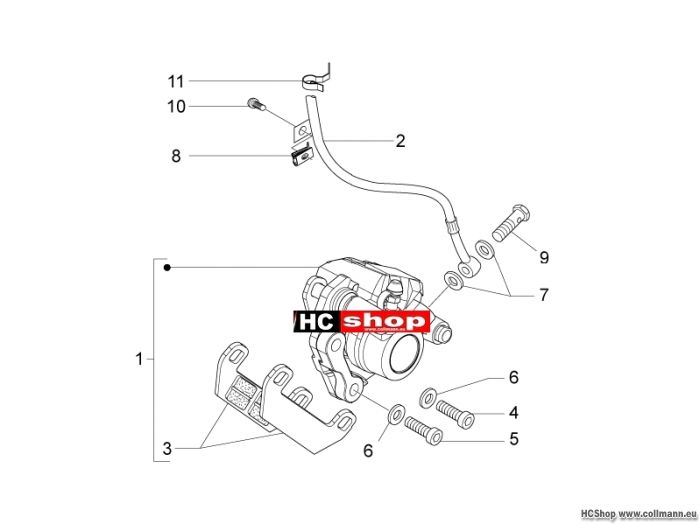 Piaggio Bremschlauchen - Bremszangen NRG 50 DT