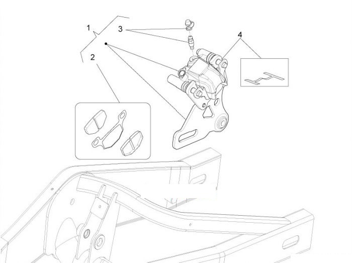 Aprilia Hinterradbremszange RS4 125 4T