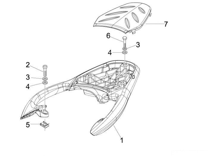 Piaggio Hinterer Gepäckträger Beverly 125 Tourer