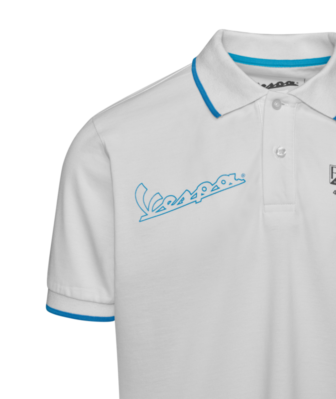Vespa Polo-Shirt aus Baumwolle in Weiß