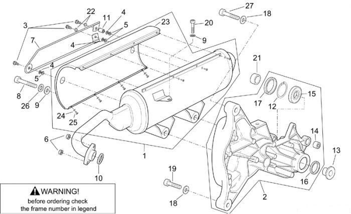 Aprilia Auslassgruppe Leonardo eng. Minarelli 250/300