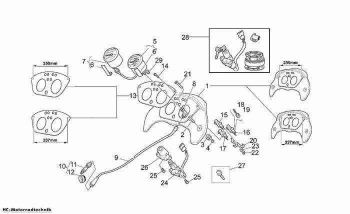 Moto Guzzi Instrumententafel Quota ES 1100