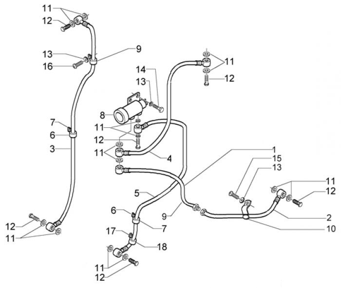 Piaggio Bremsleitungen X9 125 Evolution