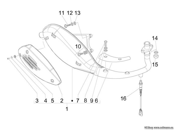 Vespa Auspuffanlage S 125 4T