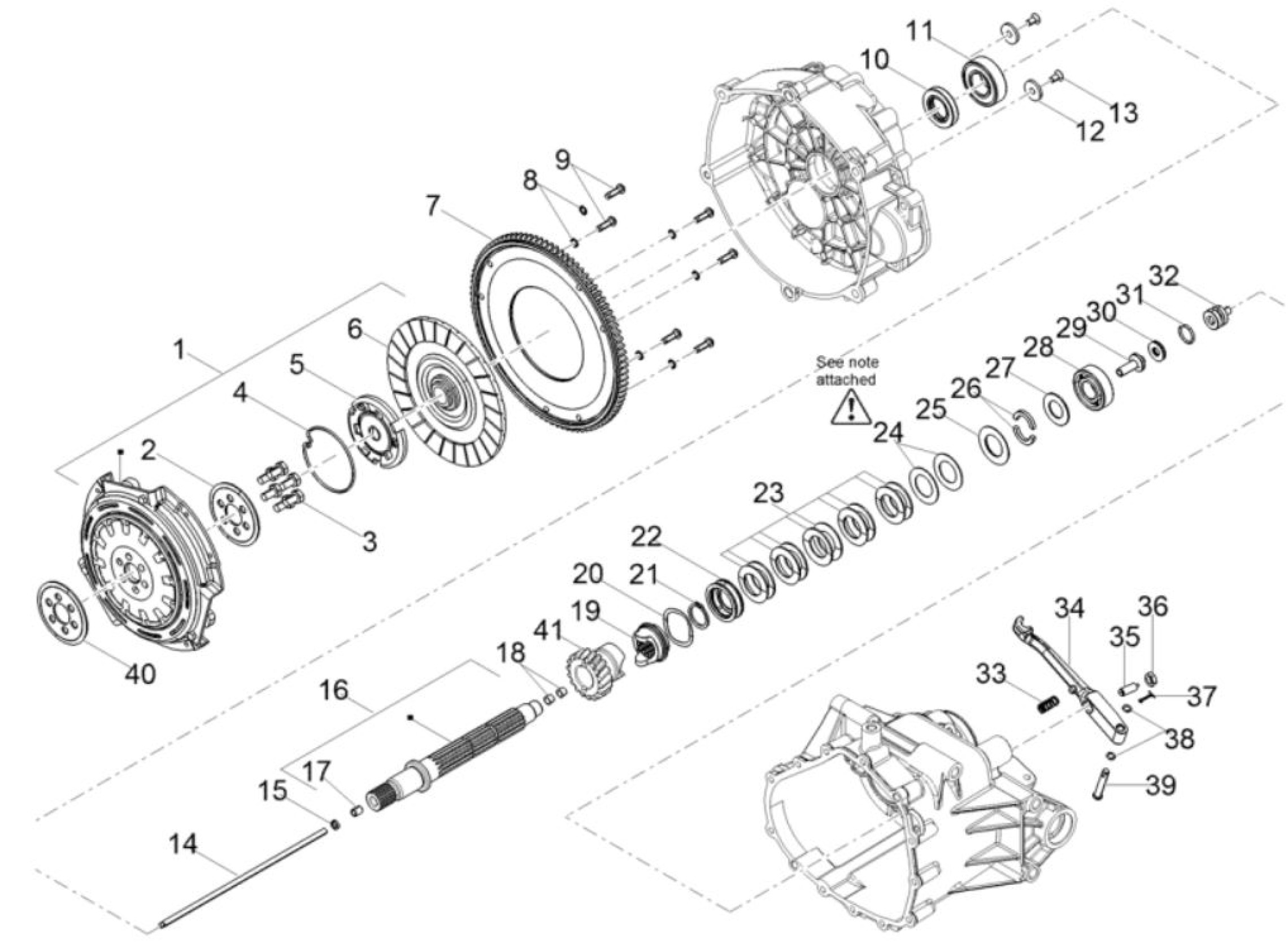 Explosionszeichnung Moto Guzzi V85 TT E5 / V85 TT Strada E5 / V85 TT Travel E5 Kupplung (2024)