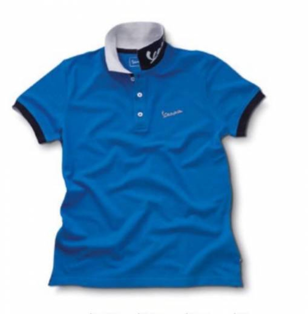 Vespa Polo Shirt Herren aus Baumwolle, hellblau azurit