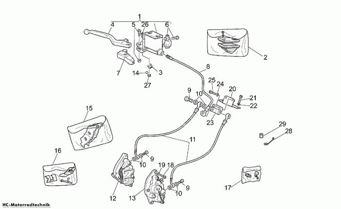 Moto Guzzi Bremsanlage - Vorn Quota ES 1100