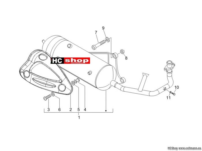 Piaggio Auspufftopf TPH 50
