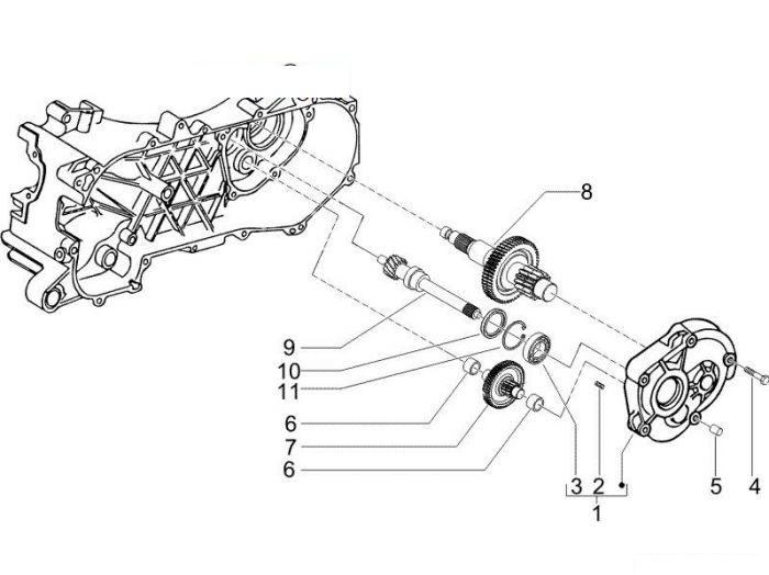 Gilera Einheit Getriebe Stalker 50