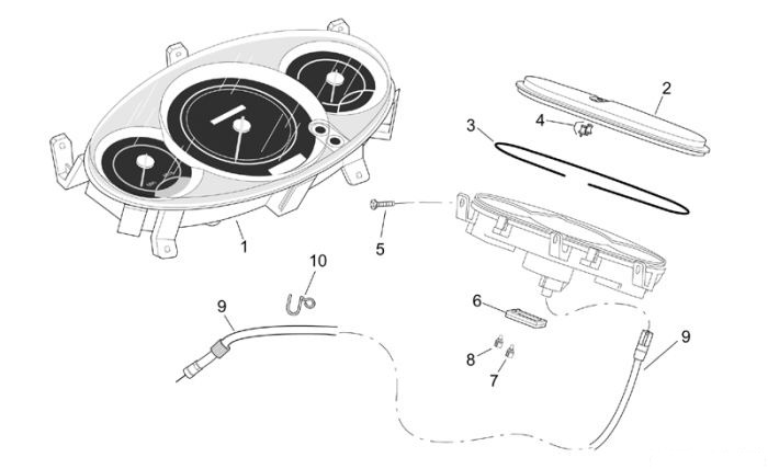 Aprilia Instrumententafel Leonardo ST 125-150