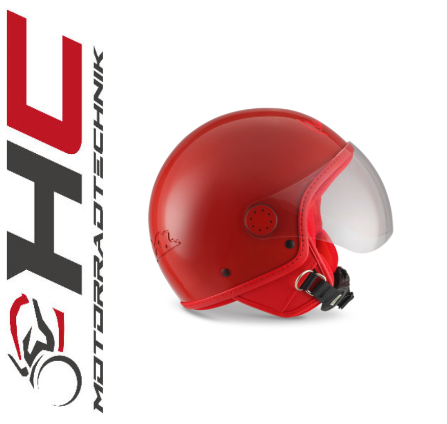 VESPA VISOR 4.0 DEMI-JET HELM - RED