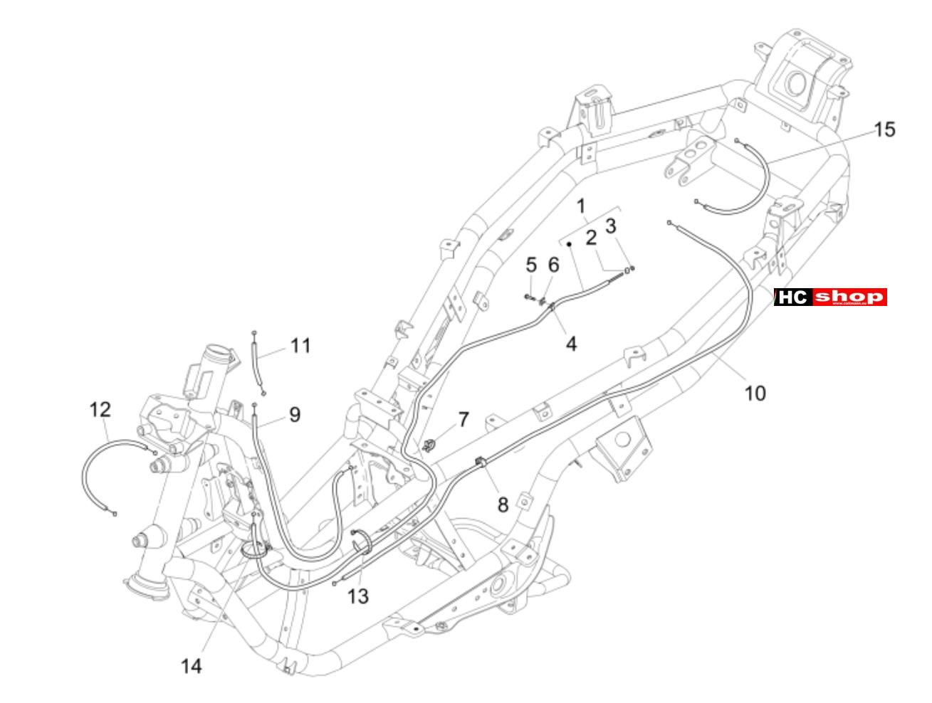 Piaggio MP3 500 Maxi Sport Business ABS - Bremsanlage - Bowdenzüge