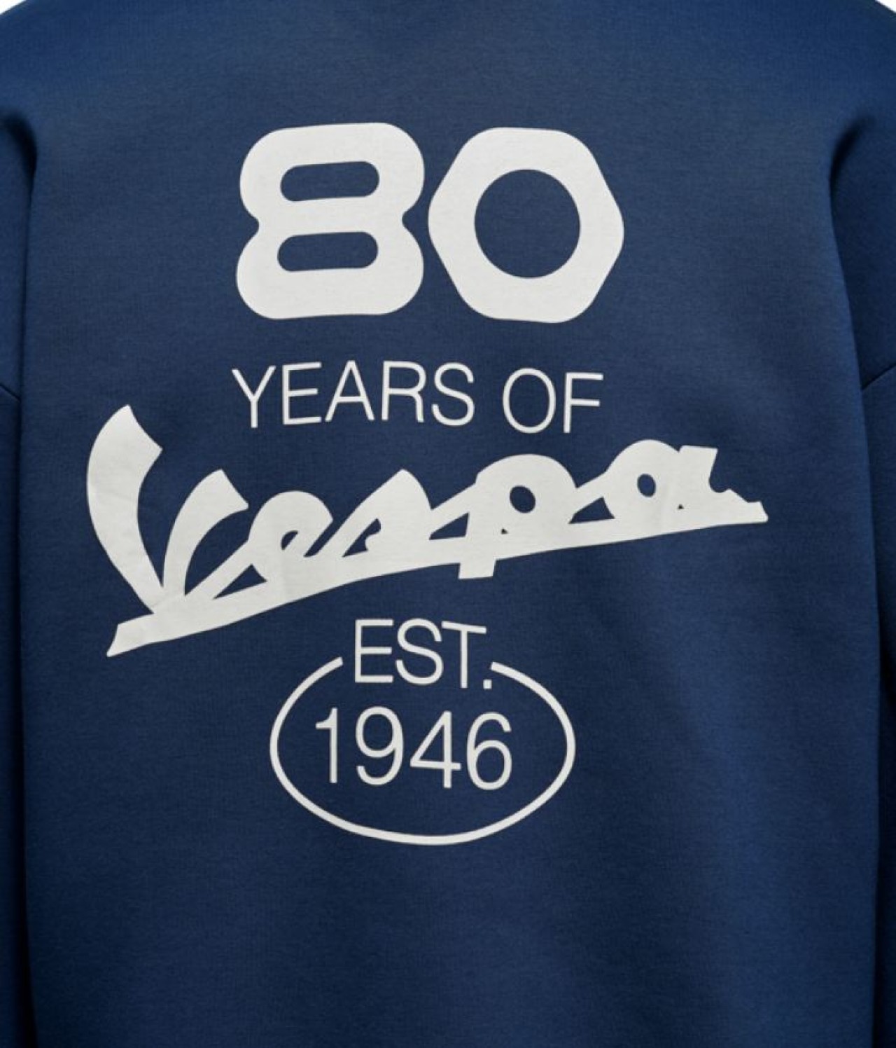 Vespa Hoodie blau, Jubiläum Vespa 80th