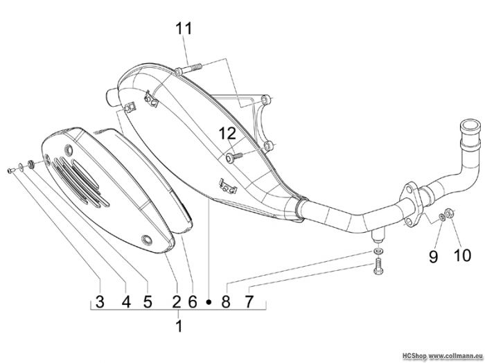 Vespa Auspufftopf S 50 2T
