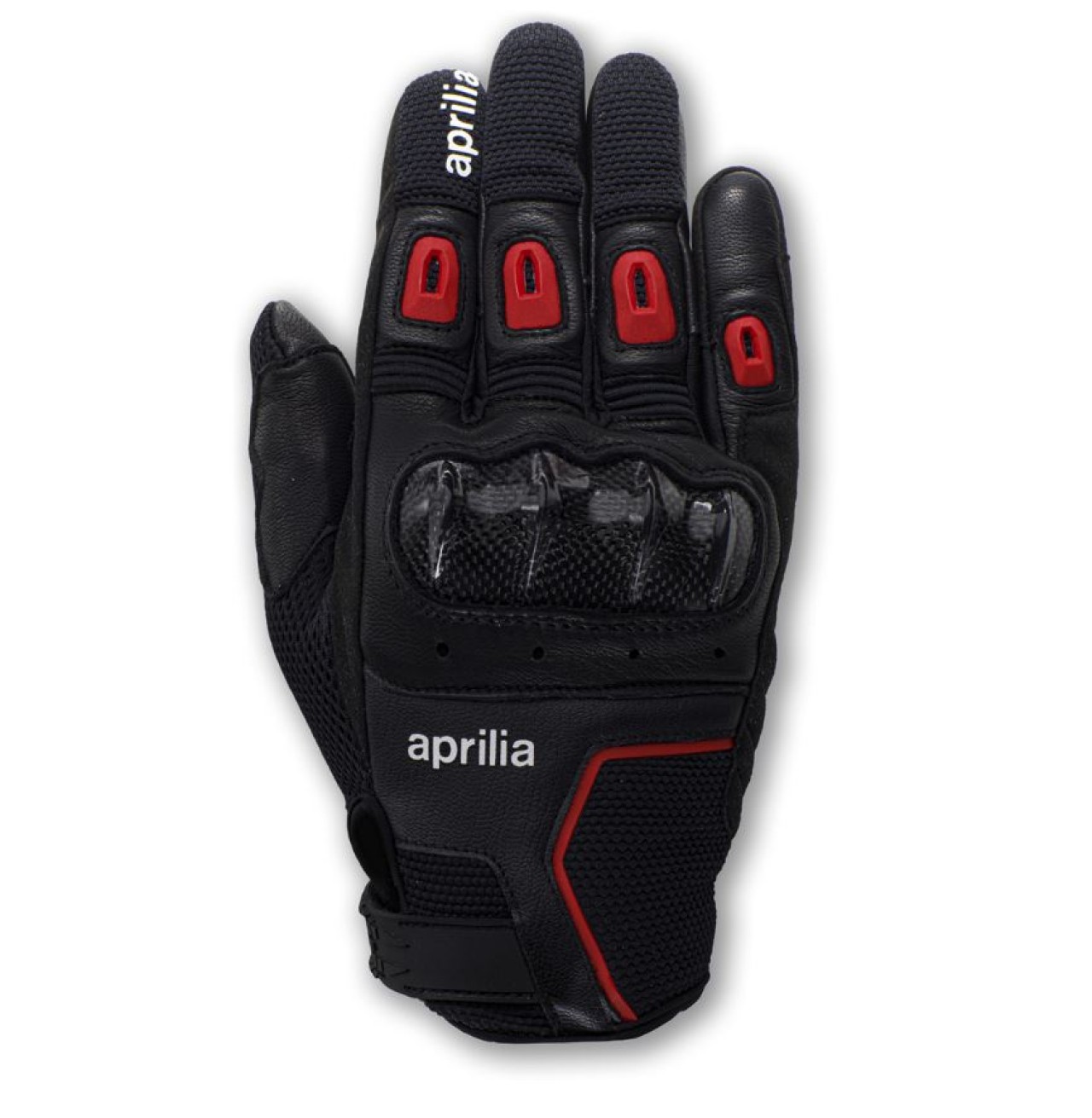 8 - Aprilia Handschuhe kurz, Sommer, Größe: XXXL, schwarz, rot, Leder
