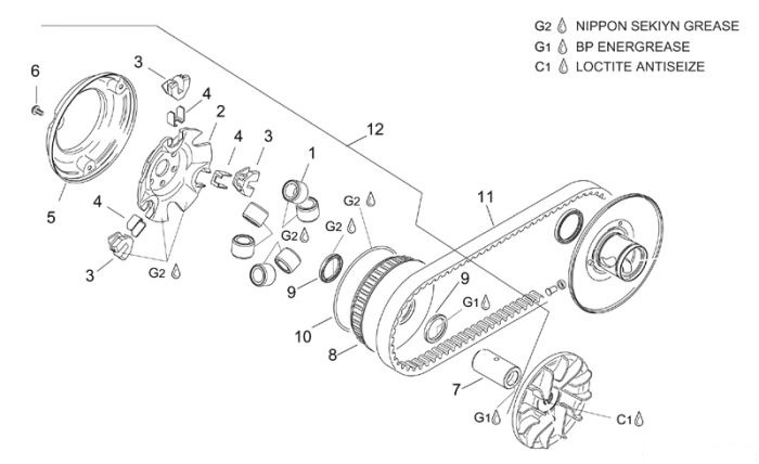 Aprilia Hauptgetriebe Leonardo ST 125-150