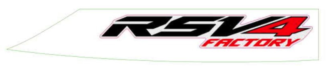 26 - Deko Heckteil li. "RSV4" - Fahrzeugfarbe Speed White
