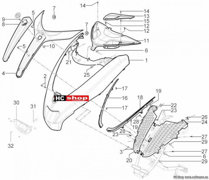 Piaggio MP3 YOUrban 300ie Sport Frontschild