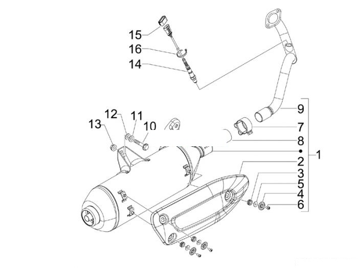 Piaggio Auspufftopf X7 250