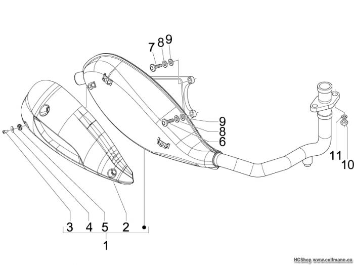 Piaggio Auspufftopf Fly 125 4T
