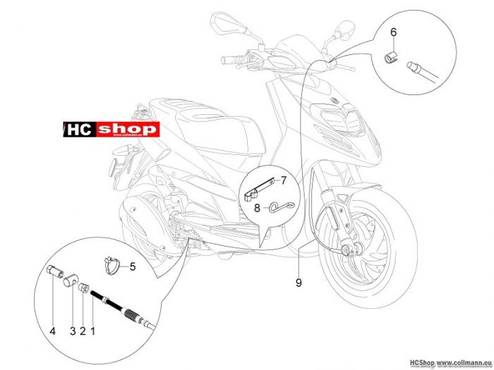 Aprilia Motard 50 Bowdenzügen