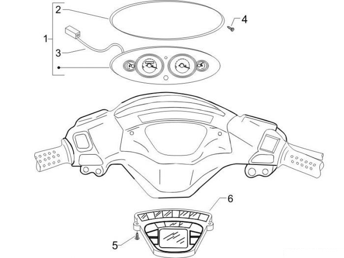 Piaggio Cockpitinstrumente - Cruscotto X9 125 Evolution