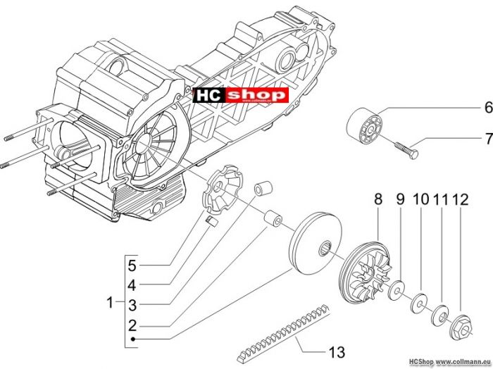 Piaggio Antriebsriemenscheibe X9 500