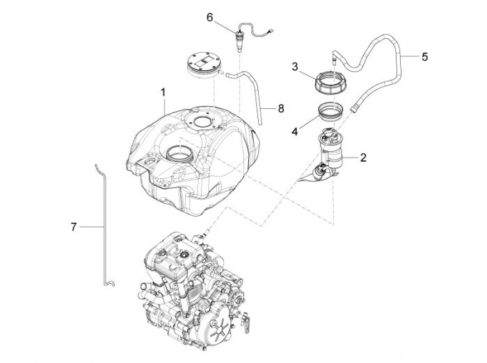 Aprilia Kraftstofftank RS4 125