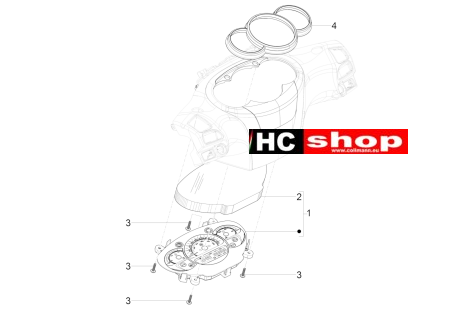 Piaggio Beverly 350 E4 Sport Touring Lenkung Cockpitinstrumente