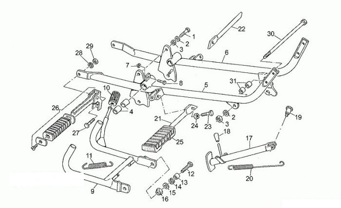 Moto Guzzi V65 Custem Rasten-Ständer