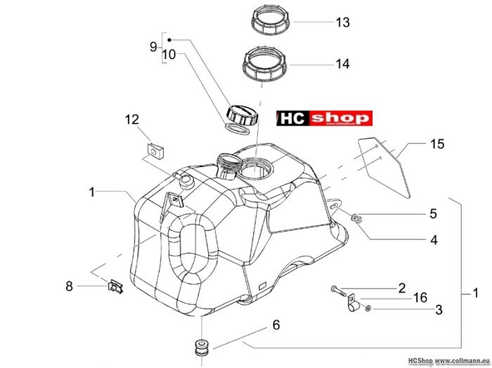 Piaggio Benzintank X9 500