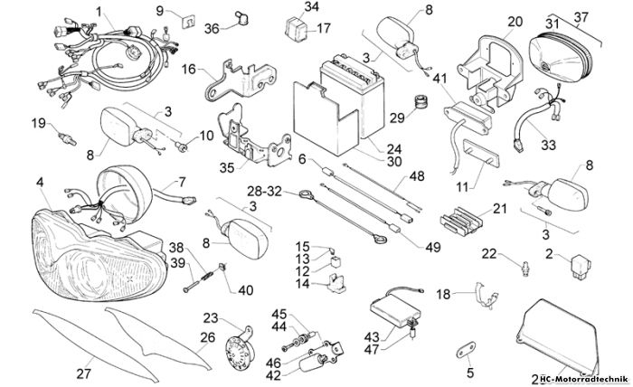 Aprilia Elektrische Anlage RS 125 (eng.123)