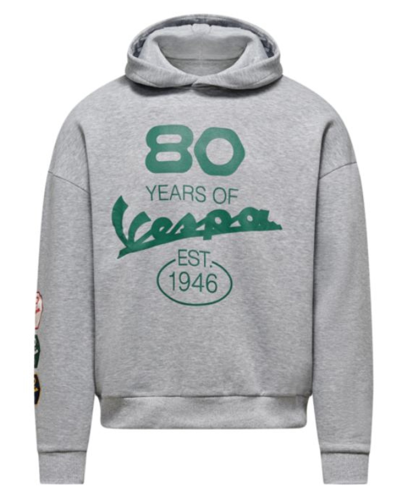Vespa Hoodie grau, Jubiläum Vespa 80th