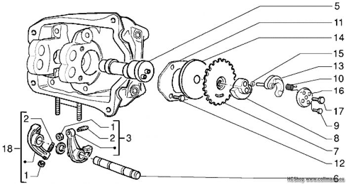 Piaggio Einheit Kipphebelhälter X9 125