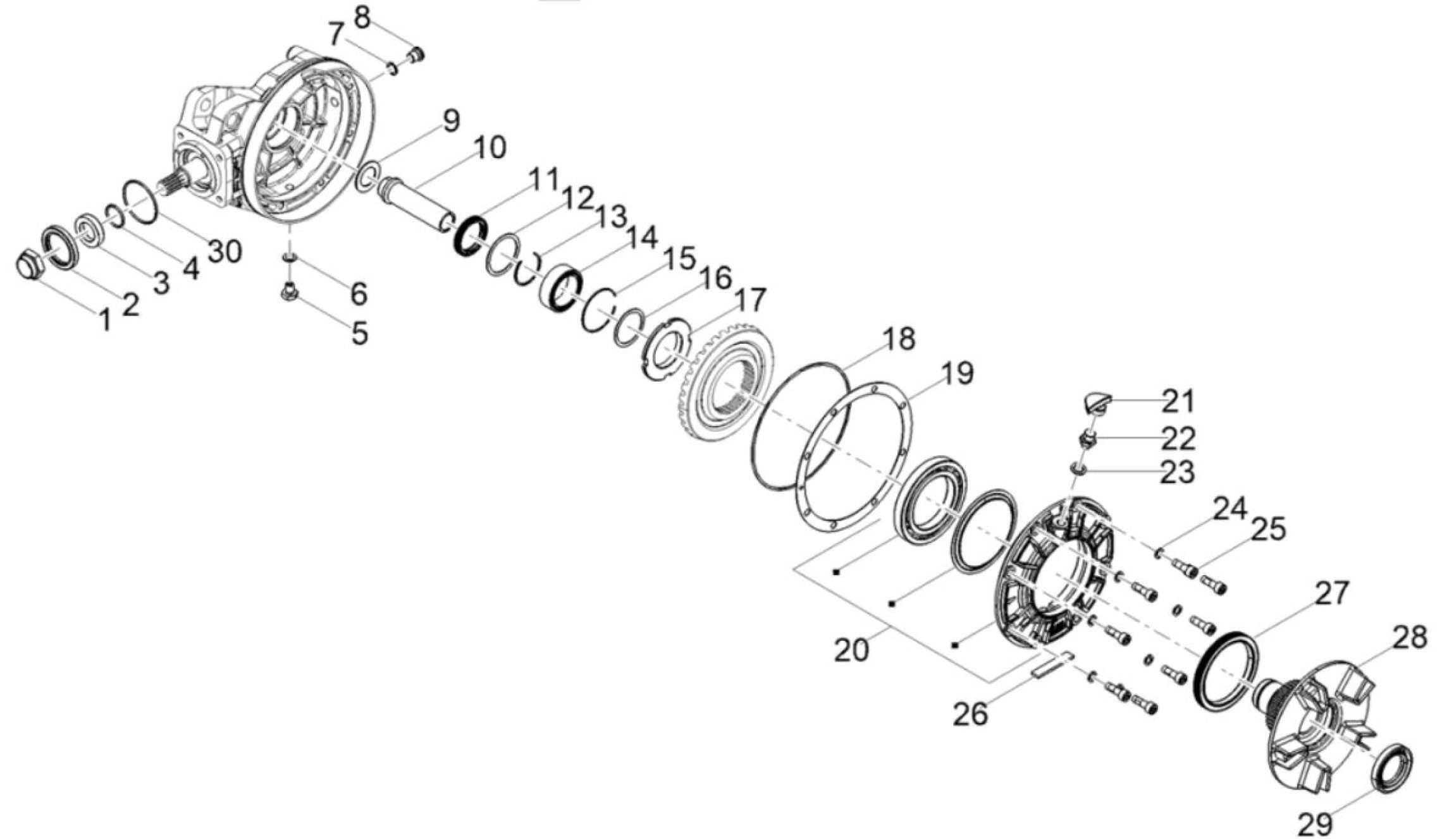 Explosionszeichnung Moto Guzzi V85 TT E5 / V85 TT Strada E5 / V85 TT Travel E5 Getriebe II
