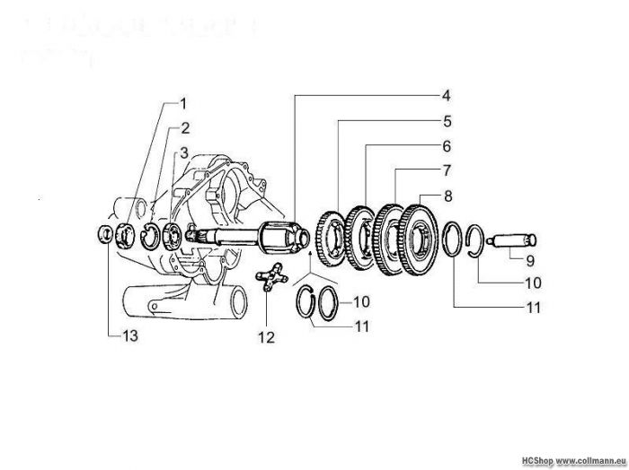 Vespa Hinterachsantrieb PX 125 30 Anni
