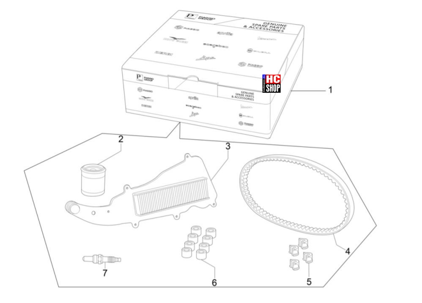 Piaggio MP3 400 HPE E5 Inspektion - Inspektionskit