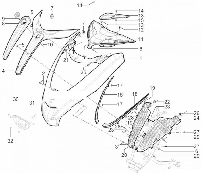 Piaggio MP3 YOUrban 300ie Sport Frontschild