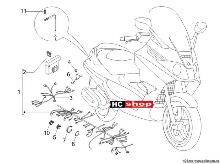 Piaggio Hauptkabelbaum X8 400