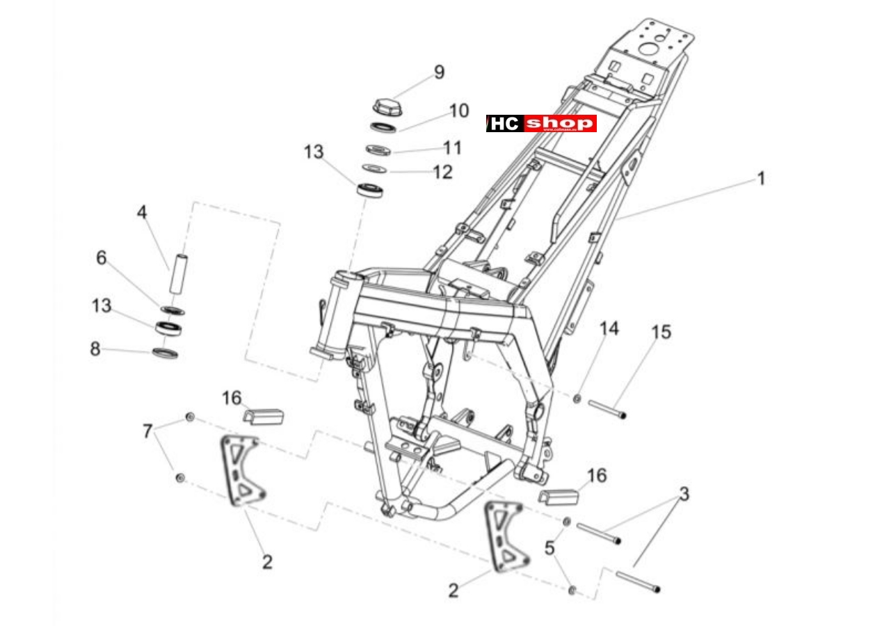 Aprilia RX 125 ABS Fahrgestell Rahmen