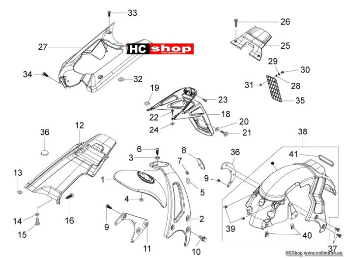 Piaggio Hinterabdeckung NRG DD SP